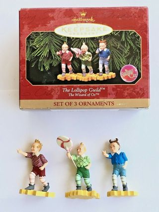 Wizard Of Oz 1998 Hallmark Keepsake 2.  25 " Lollipop Guild Mini Ornaments