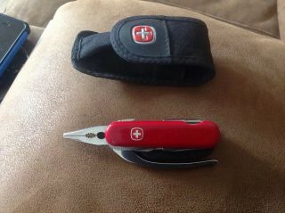 Wenger Swiss Army Knife & Multi Tool Kit With Case To Put On Belt - Bits,  Pliers