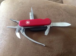Wenger Swiss Army Knife & multi tool kit with case to put on belt - bits,  pliers 4