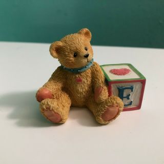 Cherished Teddies Bear Holding Letter 