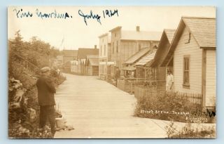 Tenakee Springs,  Ak - Rare Early 1900s Street Scene View - Boardwalk - Rppc
