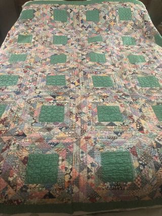 Vintage Handmade Patchwork Antique Quilt 3