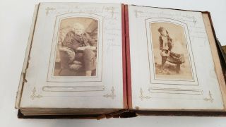 Antique Photo Album With Pictures " Thul,  Klassen " Last Name And More Chicago