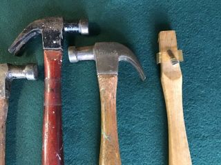 Vintage Small Claw Hammers 7 Old Tools Stanley Plumb Lakeside Cruso Hartwell 4