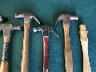 Vintage Small Claw Hammers 7 Old Tools Stanley Plumb Lakeside Cruso Hartwell 7