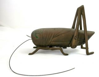 Vintage Brass Grasshopper Cricket Movable Legs Insects Very Old Design 8 "
