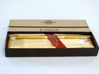 Parker 180 Rare Australian Fountain Pen In Imperial Gold Filled & 18k Gold Nib