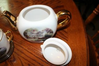 Thomas Kincade Teapot Cup and Saucer Home Is Where The Heart Is Gorgeous EXC 4