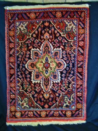 Vintage Antique Oriental 100 Wool Persian Rug Hand Woven 2x3