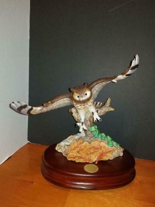 San Francisco Music Box Co Owl Porcelain Figure