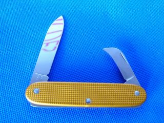 Victorinox Alox Yellow Orange Old Cross Pruner Swiss army knife 1 Layer 1986 7