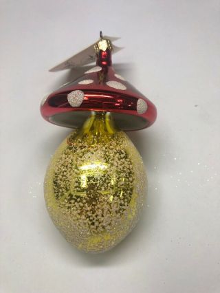 Christopher Radko Santa’s Showroom Mushroom Christmas Ornament 3