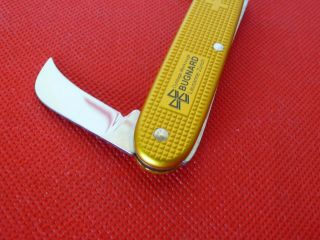 Victorinox Alox Yellow Orange Old Cross Pruner Swiss army knife 1 Layer Bugnard 4