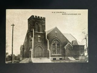 M.  E.  Church Breckenridge Mo Antique Photo Postcard Franklin Green 1 Cent Stamp