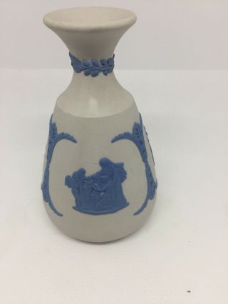 Wedgwood Jasperware Blue On White Vase. 3