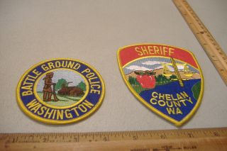 Chelan County Sheriff & Battle Ground Police Washington Patches