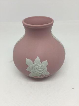 Wedgwood Jasperware Pink Rose Vase