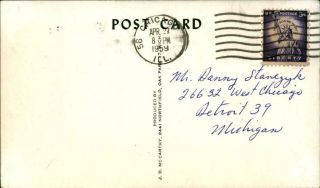 1959 J D Mc Carthy Baseball Postcard Bob Shaw Chicago White Sox 2