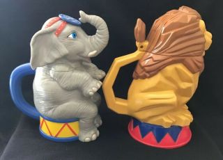 2 Old Ringling Brothers Circus The Greatest Show on Earth Flip Cup Lion Elephant 2