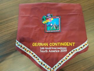 2019 World Scout Jamboree Wsj German Contingent Patch With Neckerchief Necker
