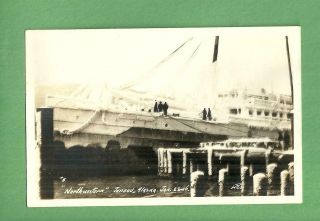 1906 Rppc Photo Postcard Northwester Ship Frozen Juneau Alaska
