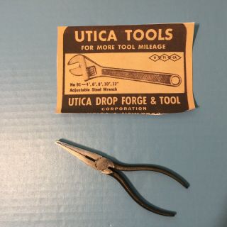 Vintage Utica 650 - 6 Duckbill Pliers Made In The Usa