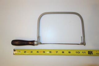 Vintage Coping Saw 5.  5 " Fret - Vintage With Wooden Handle