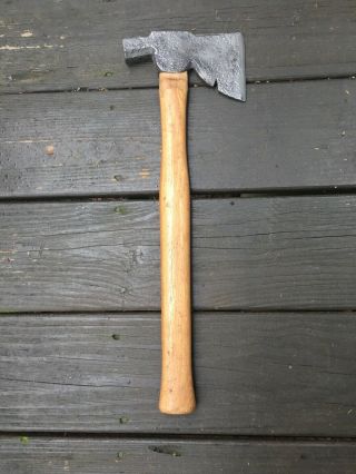 Vintage Carpenters Axe Hatchet/hammer Polished With 16” Handle 1 Lbs 14.  3 Oz