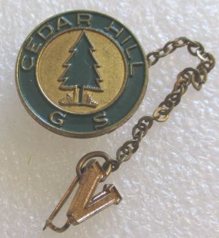 Vintage Cedar Hill G.  S.  Camp / Museum Pin - Girls Scouts Of America Scout