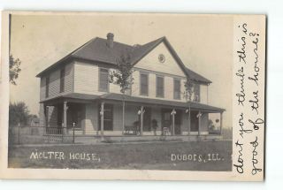 Du Bois Illinois Il Rppc Real Photo 1908 - 1910 Molter House
