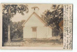 Du Bois Illinois Il Rppc Real Photo 1908 - 1914 Methodist Episcopal Church