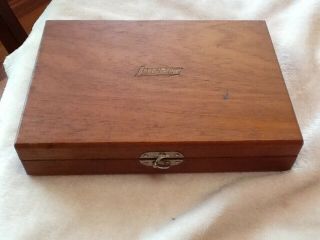 Vintage Lufkin Vintage Hinged Wood Box Only - 8 " X 5 - 1/2 "