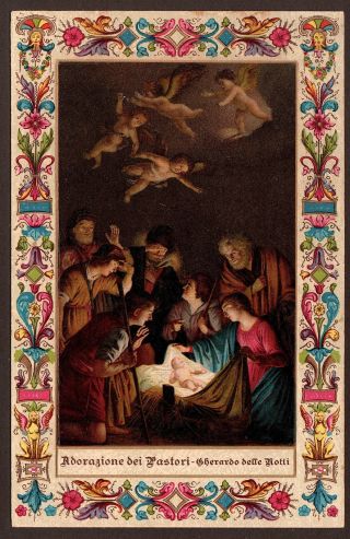 C1910 Sborgi Art By Notti Adorazione Dei Pastori Baby Jesus Religions Postcard