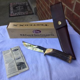 Case&sons Cutlery Co.  Usa 95 523 - 5ssp Stag 9” Fixed Blade Knife W/ Sheath/box
