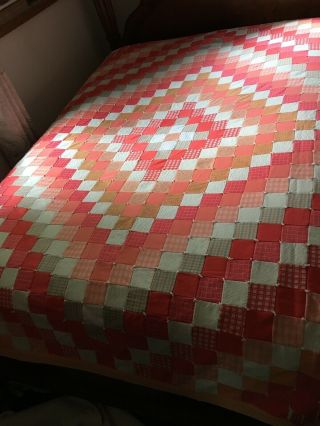 Vintage Patch Quilt Hand And Machine Made