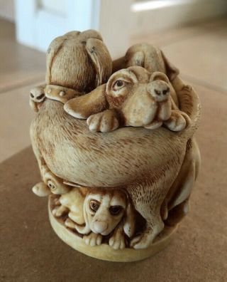 Harmony Kingdom Figurine - " Dog Days " - Dog Trinket Box