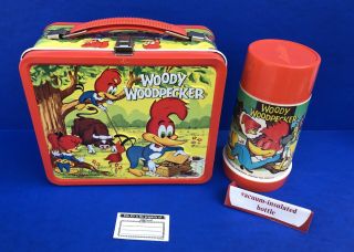 1972 Woody Woodpecker Lunchbox W Thermos & Tags Minty