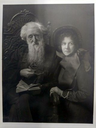 c.  1890 ' s SALVATION ARMY FOUNDER WILLIAM BOOTH & EVANGELINE SIGNED FALK PHOTO 2