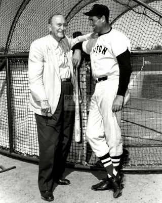 Ty Cobb And Ted Williams Baseball Hall Of Famers - 8x10 Photo (zz - 589)