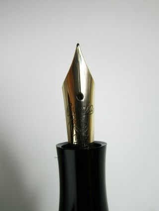 1940´s OSMIA 64 pistonfiller fountain pen guilloche 14ct semi flex EF nib 2