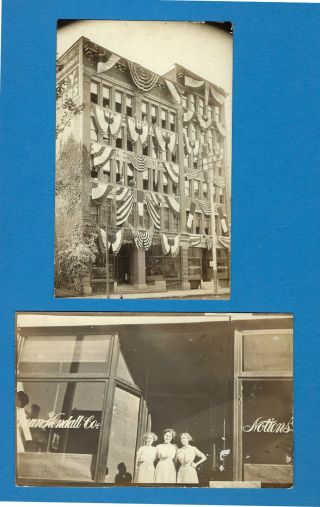 2 Parkersburg,  Wv,  Rppc Views Of Graham Bumgarner & Brown Kendall Co,  1910 Vf
