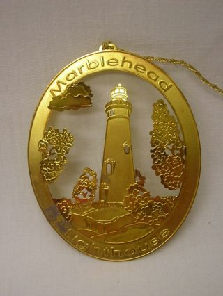 Marblehead Lighthouse Ornament Thin Metal By Gi 2 1/4 " X 2 3/4 "