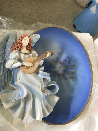 6 - Bradford exchange messages from heaven Angel Plates Hanging Decor Wall Plates 4