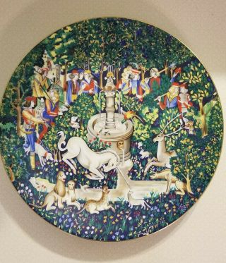 1973 Hunt Of The Unicorn Collectors Plate 3,  Haviland Limoges