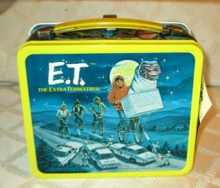 1982 - E.  T.  THE EXTRA TERRESTRIAL METAL LUNCHBOX & THERMOS - - 99.  9 3