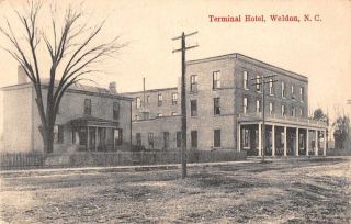 Weldon North Carolina Treminal Hotel Exterior View Vintage Postcard Jh230818