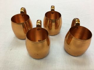 Vintage 100 Solid Copper Moscow Mule Mugs Set Of 4 West Bend Aluminum Co