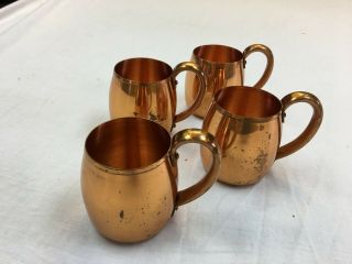 Vintage 100 Solid Copper Moscow Mule Mugs Set of 4 West Bend Aluminum Co 2