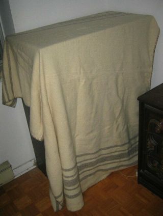 (003) Antique Vint.  Circa - Homespun Blanket,  100 Wool Two Panels