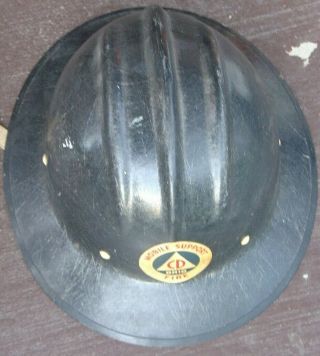 Vintage Mobile Support Fire Ohio Cd Civil Defense Hard Boiled Bullard Helmet Hat